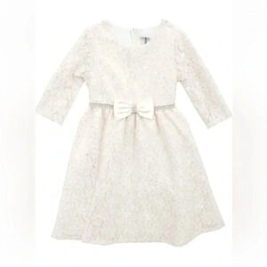 Rare Edition little girls ivory lace formal/party dress size 5